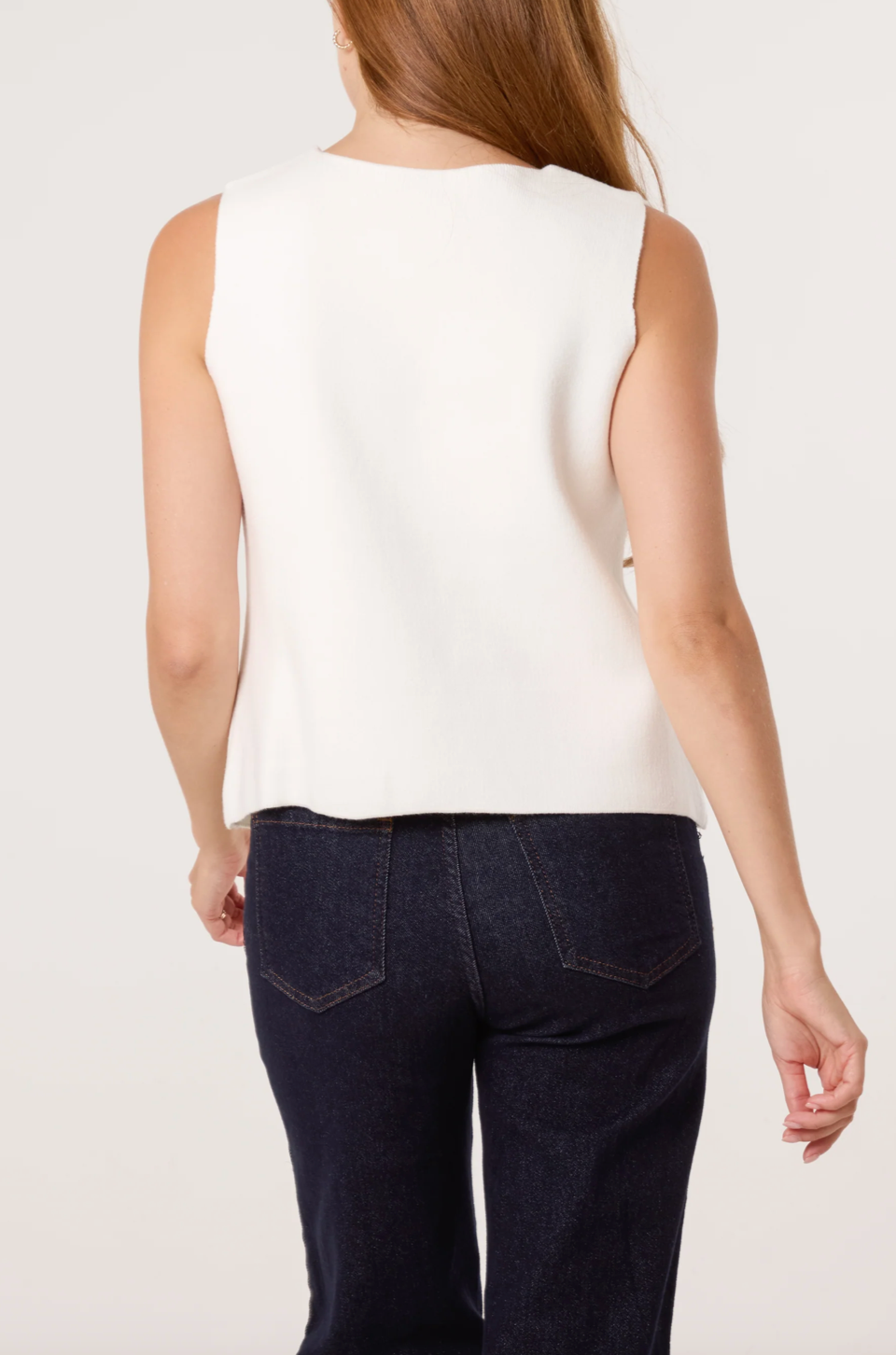 5 BUTTON WAIST COAT CREAM