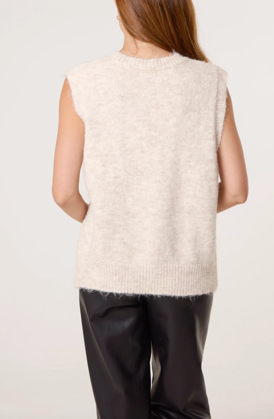 ELIZABETH SEQUIN VEST CREAM