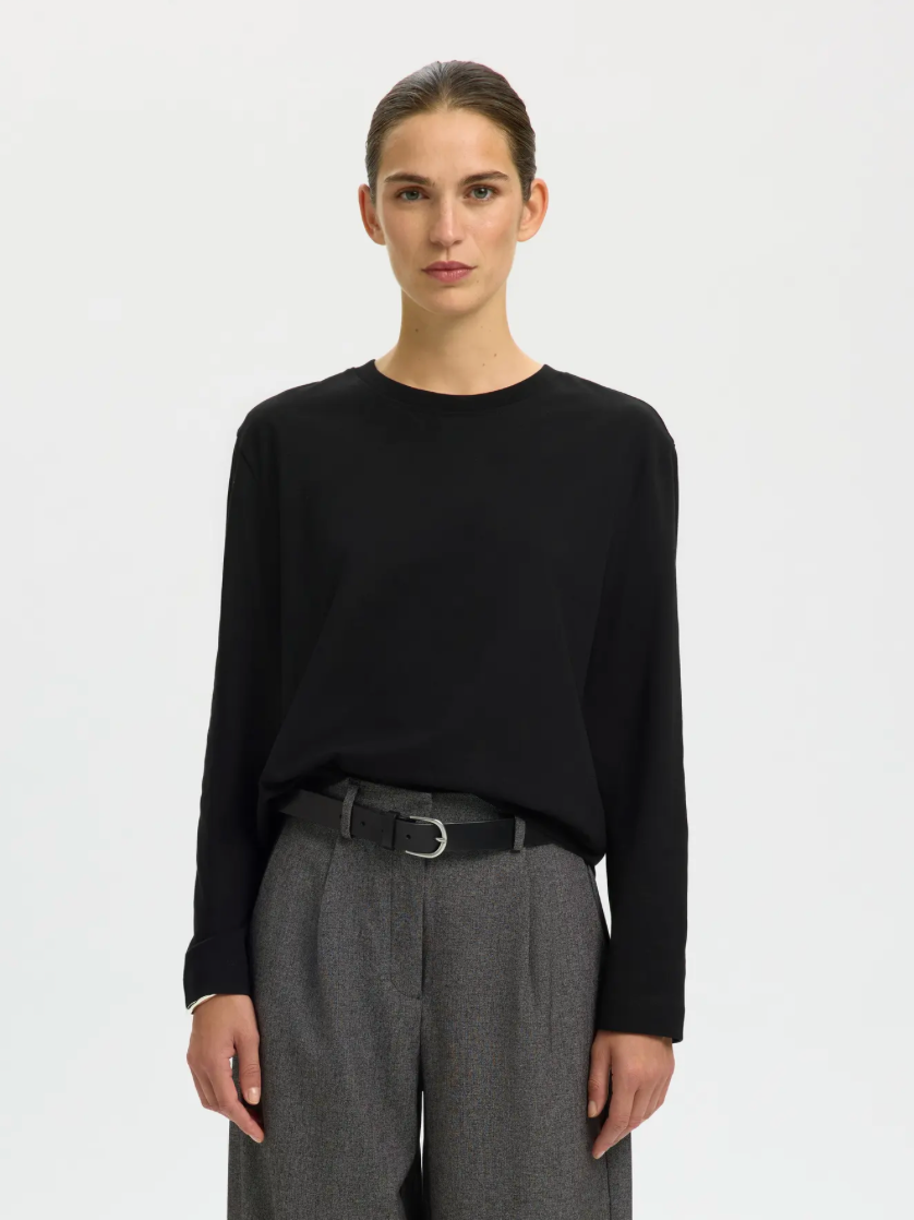 ESSENTIAL BOXY LS BLACK