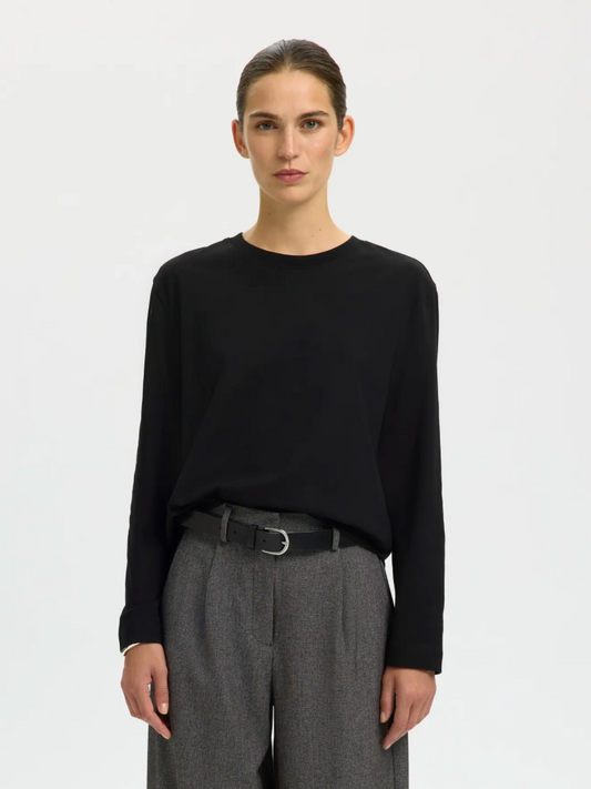 ESSENTIAL BOXY LS BLACK