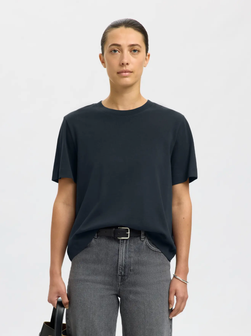 BOXY SHORT SLEEVE TEE DARK SAPPHIRE