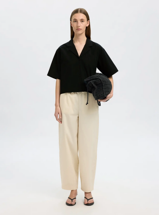 BLAIR CROPPED SHIRT BLACK