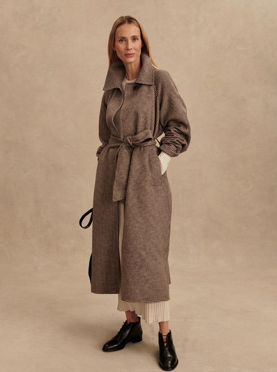 TOMLINSON TRENCH TAUPE / SAND / PUPPYTOOTH
