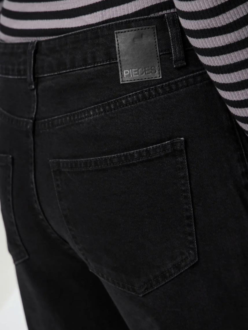 ELMA HW WIDE JEANS BLACK DENIM