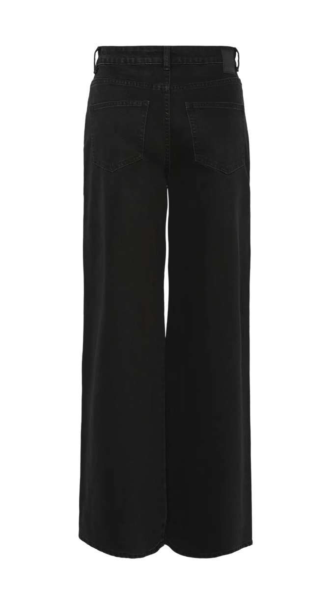 ELMA HW WIDE JEANS BLACK DENIM