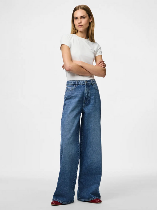 ELMA HW WIDE JEANS MEDIUM BLUE