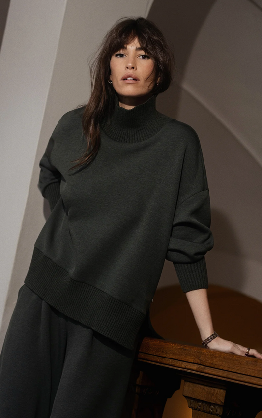 BARKER DOUBLESOFT SWEAT OLIVE MARL