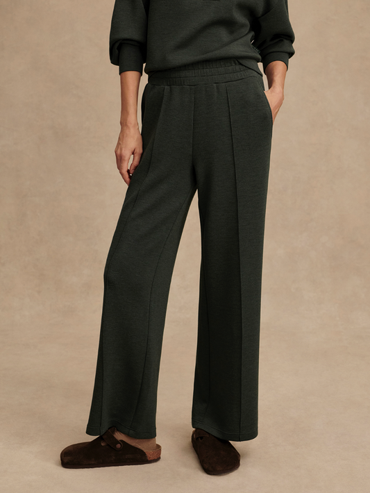 THE WIDE LEG PANT 28" OLIVE MARL