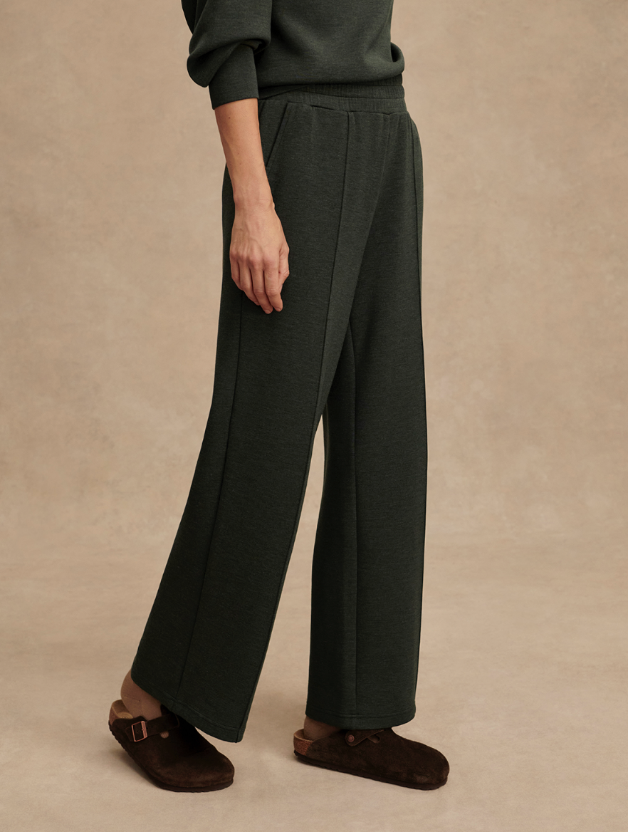 THE WIDE LEG PANT 28" OLIVE MARL