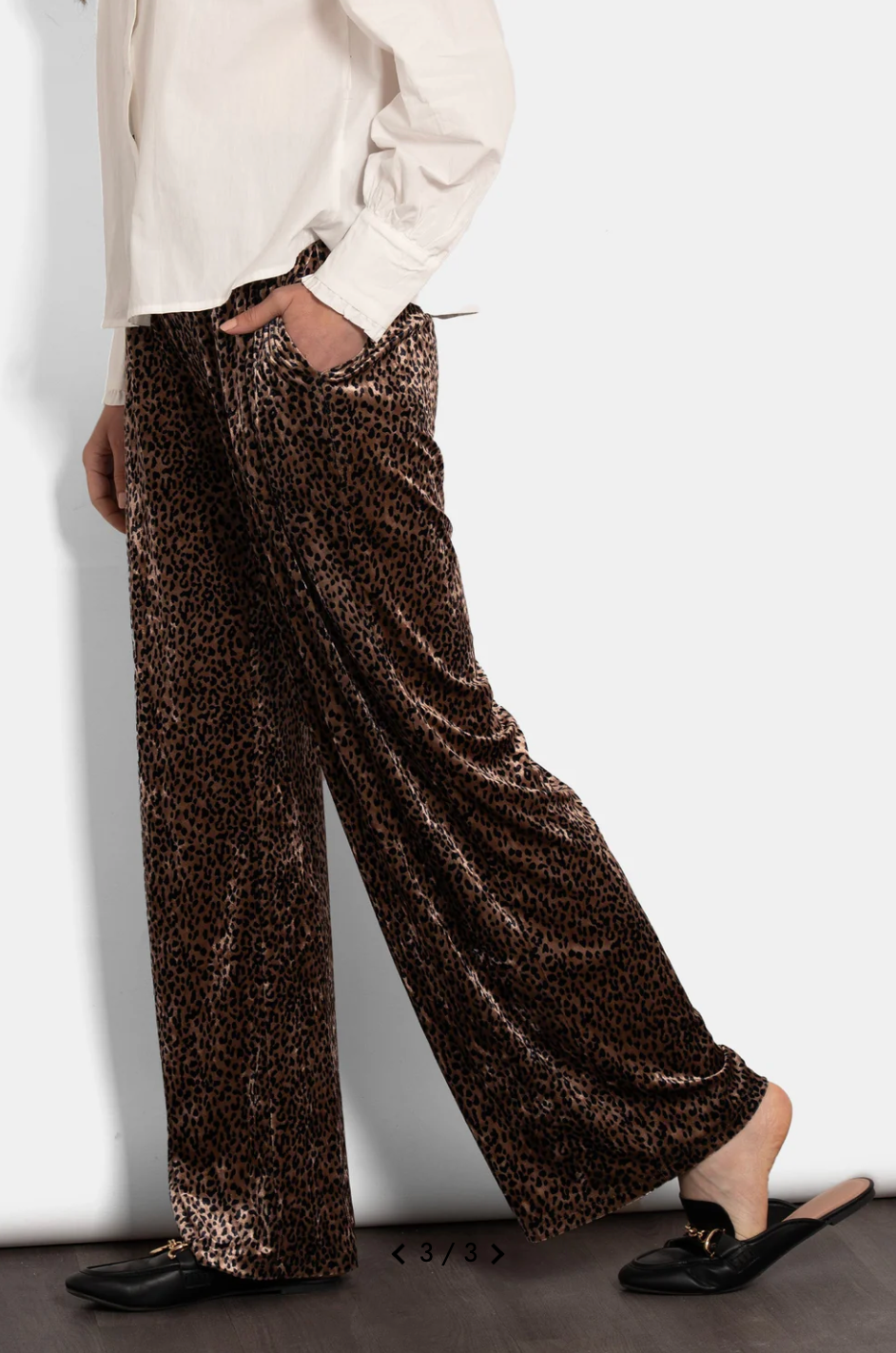 LEOPARD VELVET TROUSERS