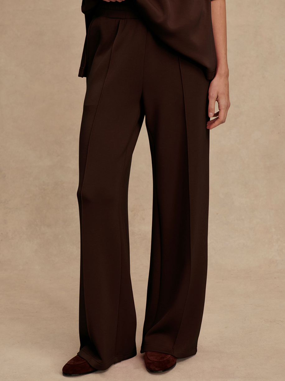 THE WIDE LEG PANT 28" COFFEE BEAN SOLID