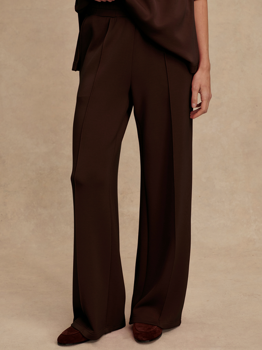 THE WIDE LEG PANT 28" COFFEE BEAN SOLID