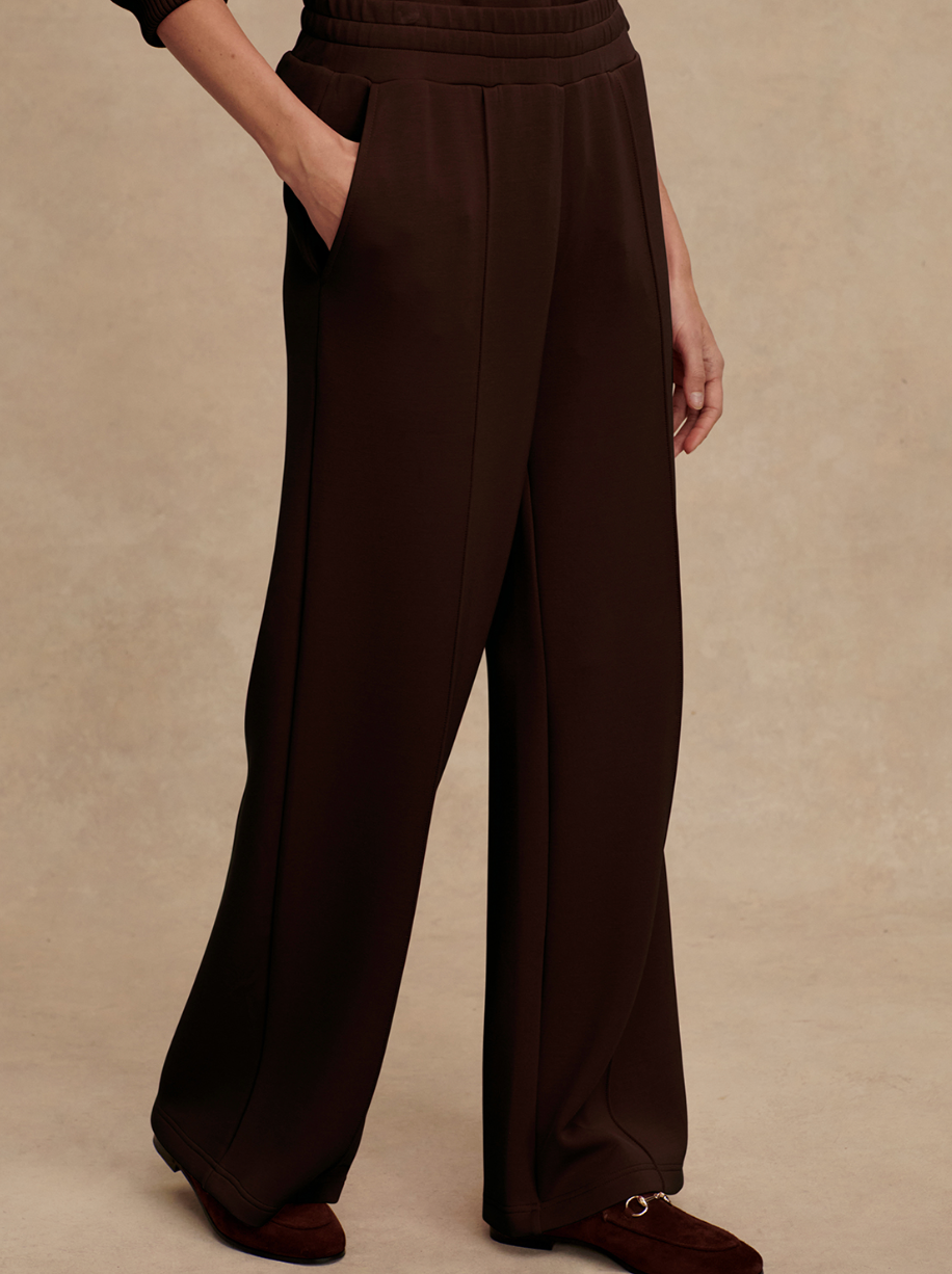 THE WIDE LEG PANT 28" COFFEE BEAN SOLID