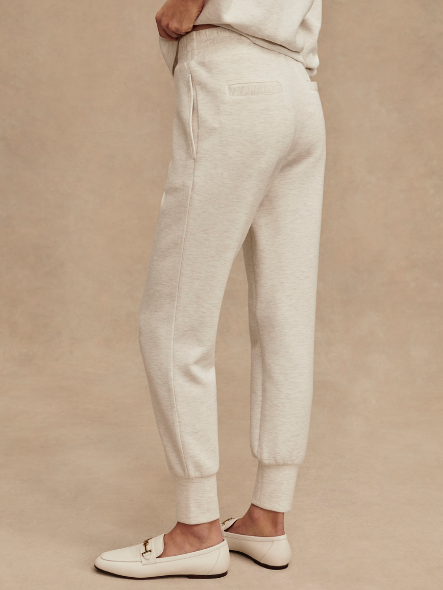 SLIM CUFF PANT DOUBLESOFT IVORY MARL 27.5"