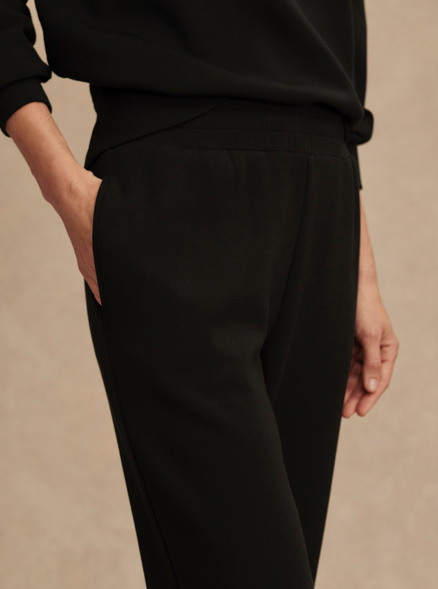 SLIM CUFF PANT DOUBLESOFT BLACK 27.5"