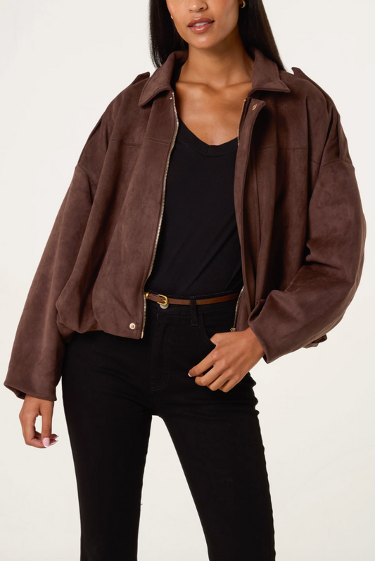 PUFFBALL BOMBER CHOCOLATE