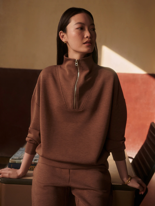 HAWLEY 1/2 ZIP GOLDEN BRONZE MARL