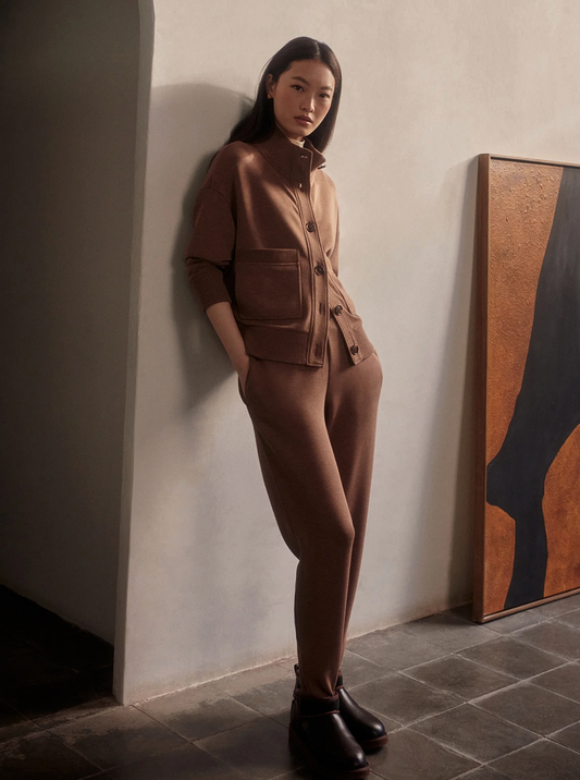 SLIM HEM PANT ZIP 29.5" GOLDEN BRONZE MARL