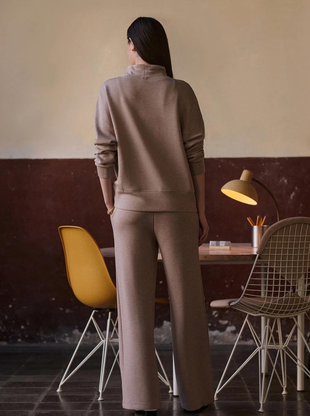 OAKDALE SWEAT TAUPE MARL