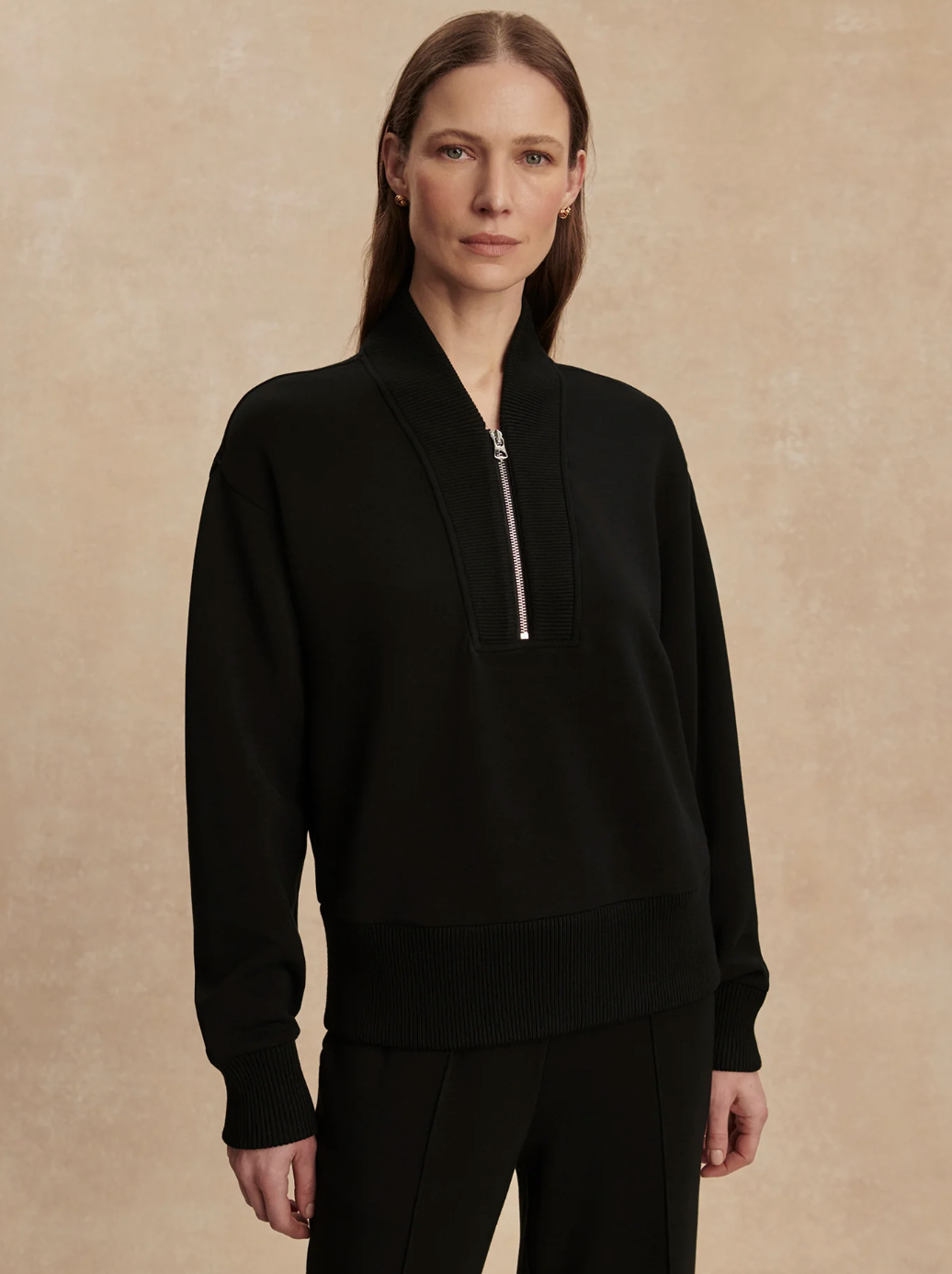 SALLY 1/2 ZIP BLACK