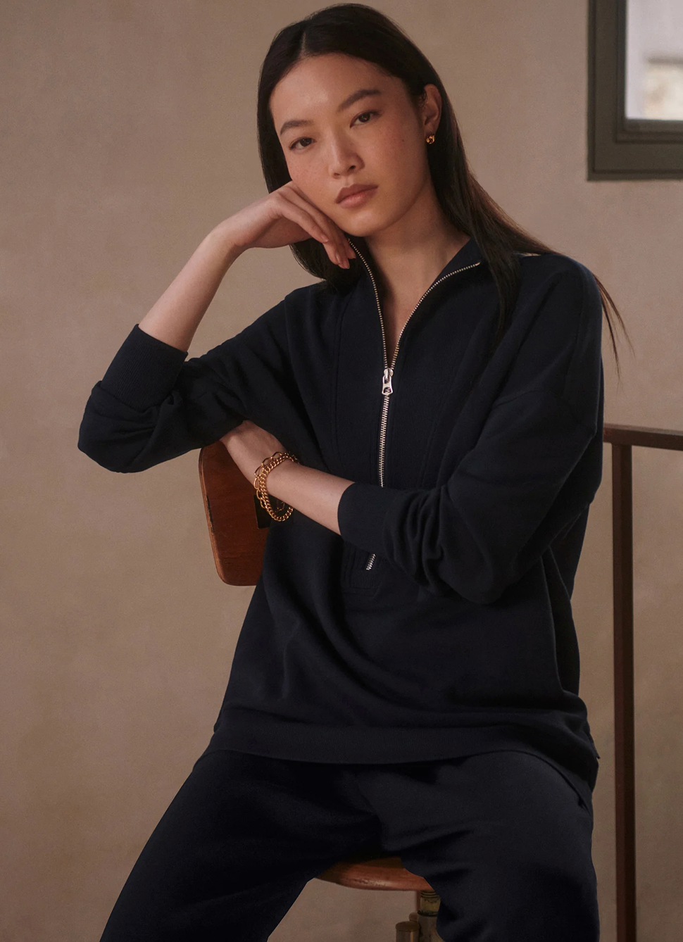 MASIE ZIP NAVY