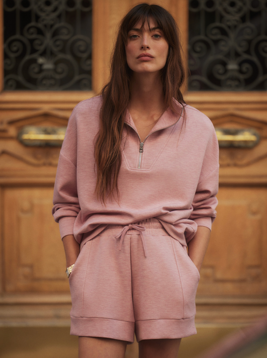 HAWLEY 1/2 ZIP ROSE MARL