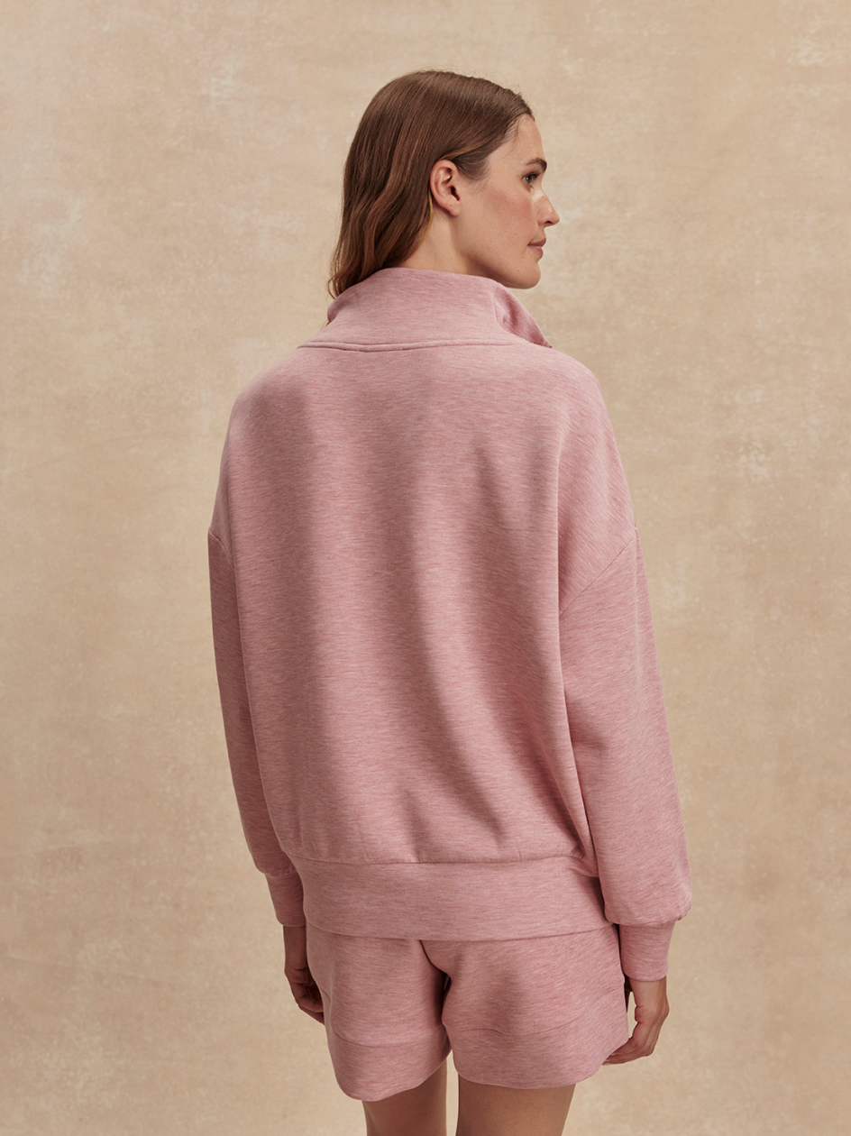 HAWLEY 1/2 ZIP ROSE MARL
