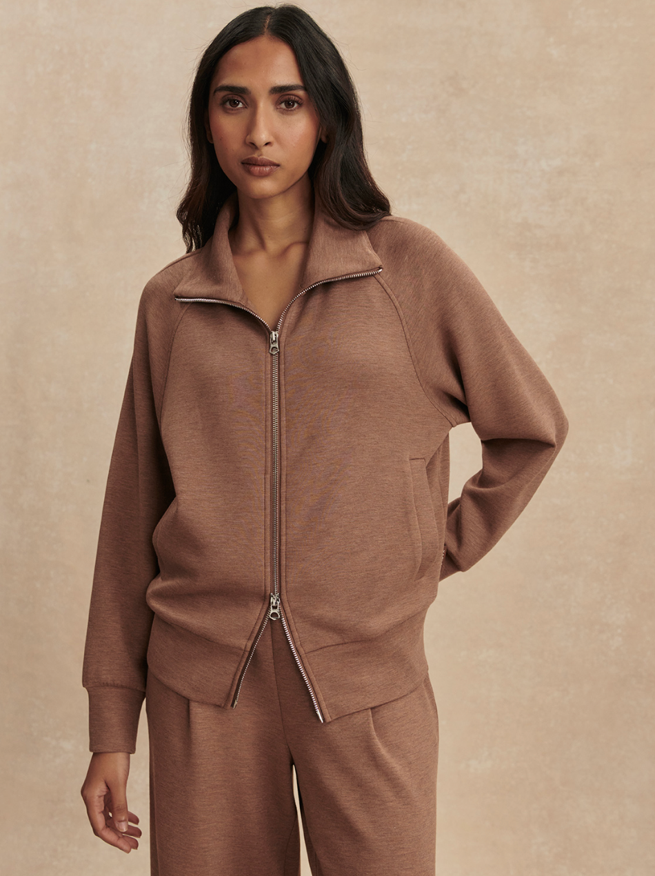 TYDE ZIP THROUGH GOLDEN BRONZE MARL