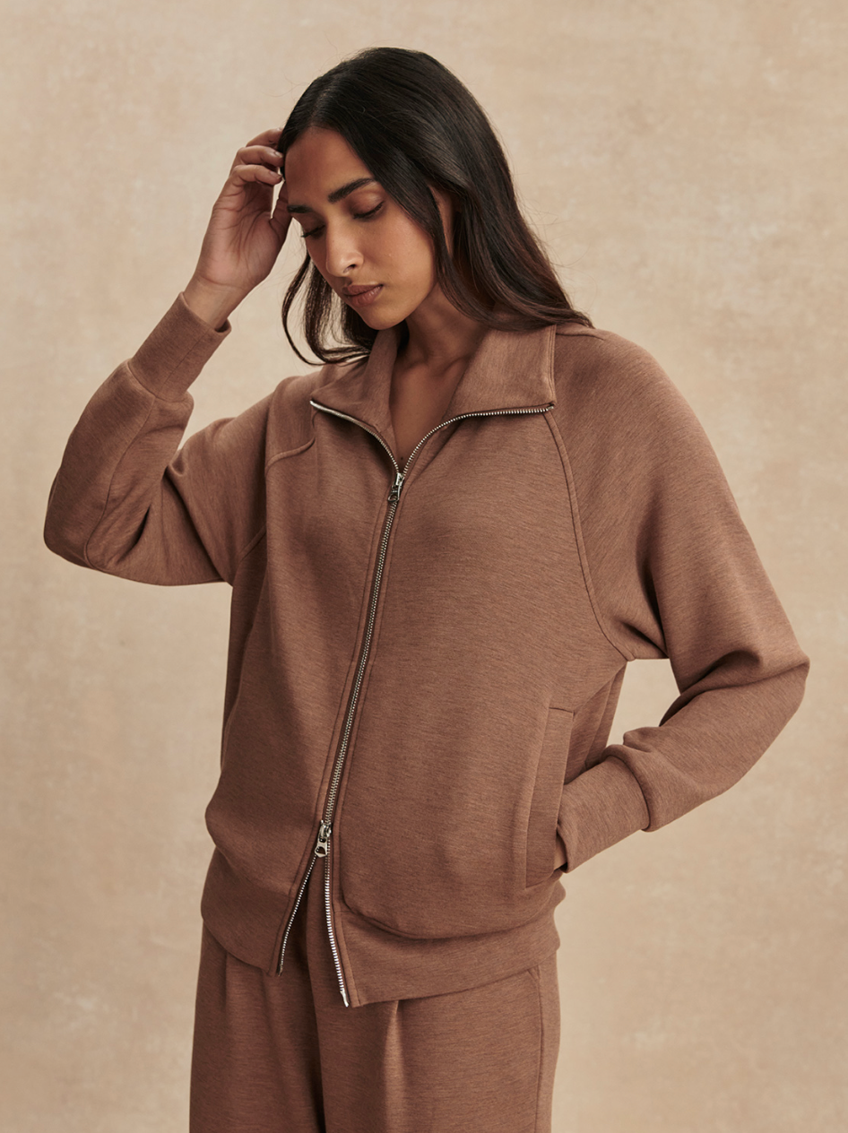 TYDE ZIP THROUGH GOLDEN BRONZE MARL