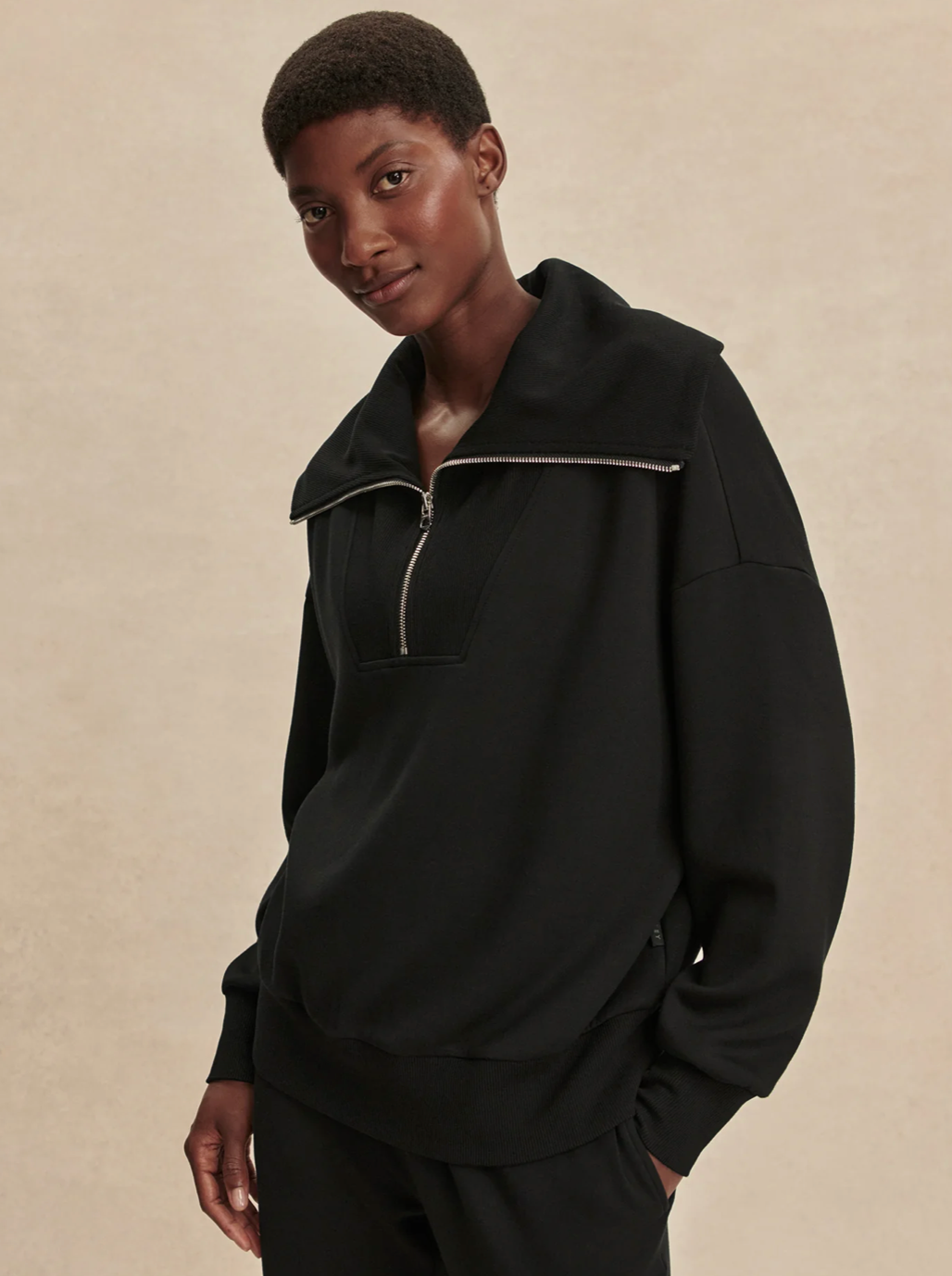 CATHERINE 1/2 ZIP BLACK