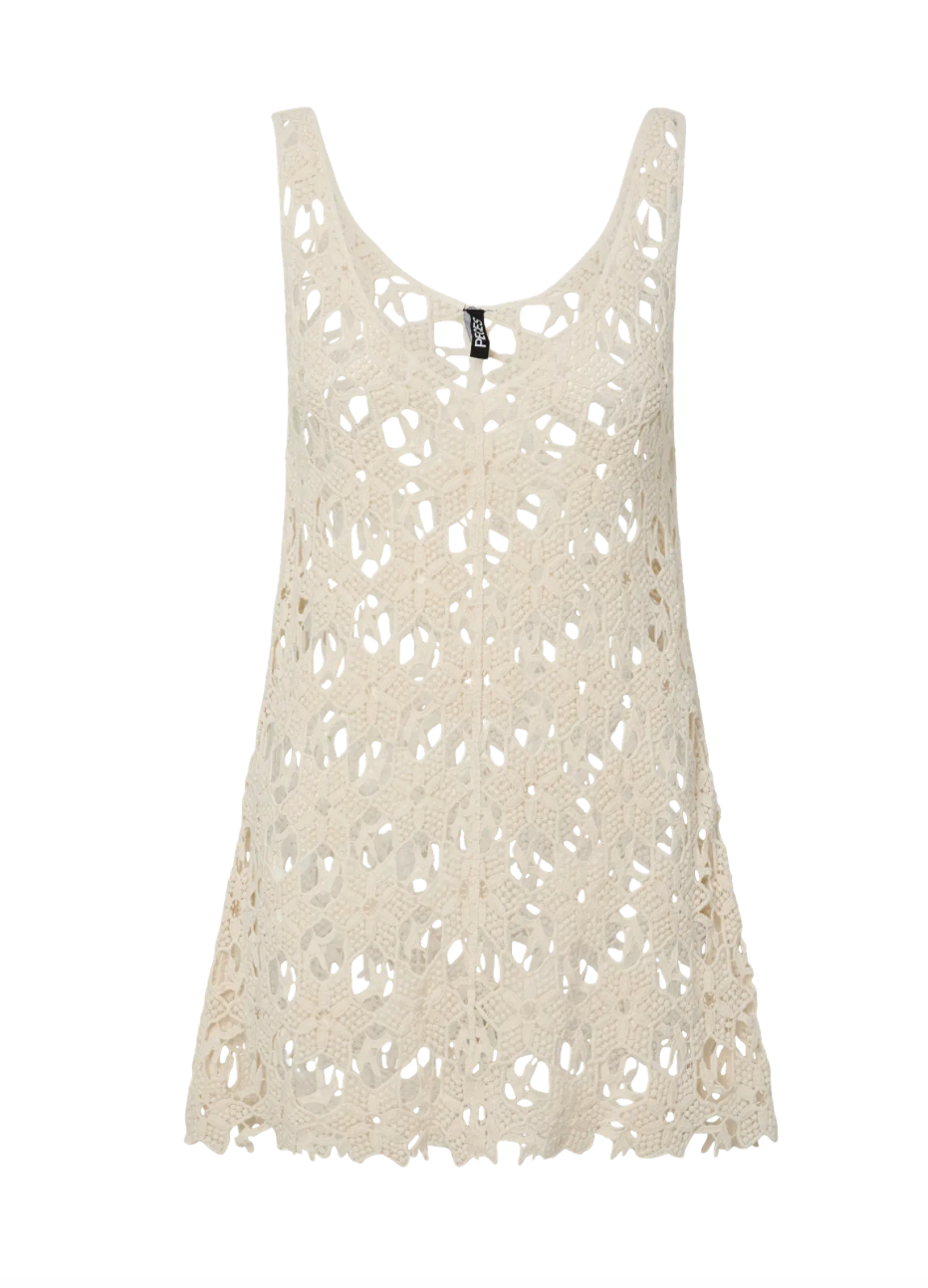 LINA CROCHET DRESS EGRET