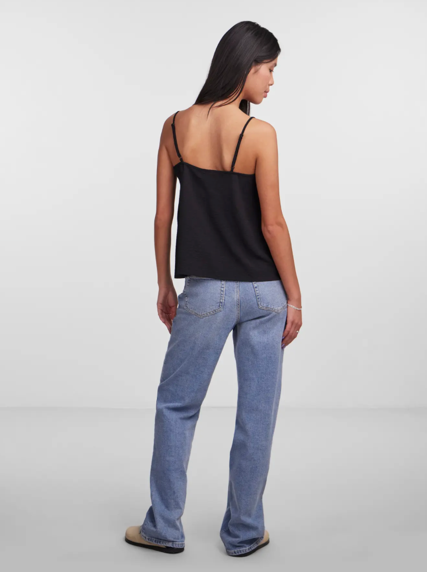 TIFFANY STRAP LACE CAMI BLACK