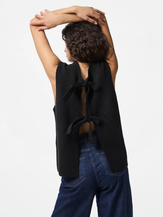 SILLY TIE VEST KNIT REVERSIBLE BLACK