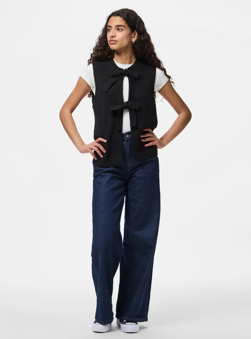 SILLY TIE VEST KNIT REVERSIBLE BLACK