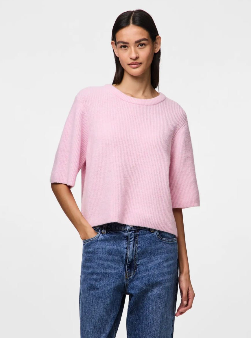 SILLY O NECK T-SHIRT ROSEATE SPOONBILL