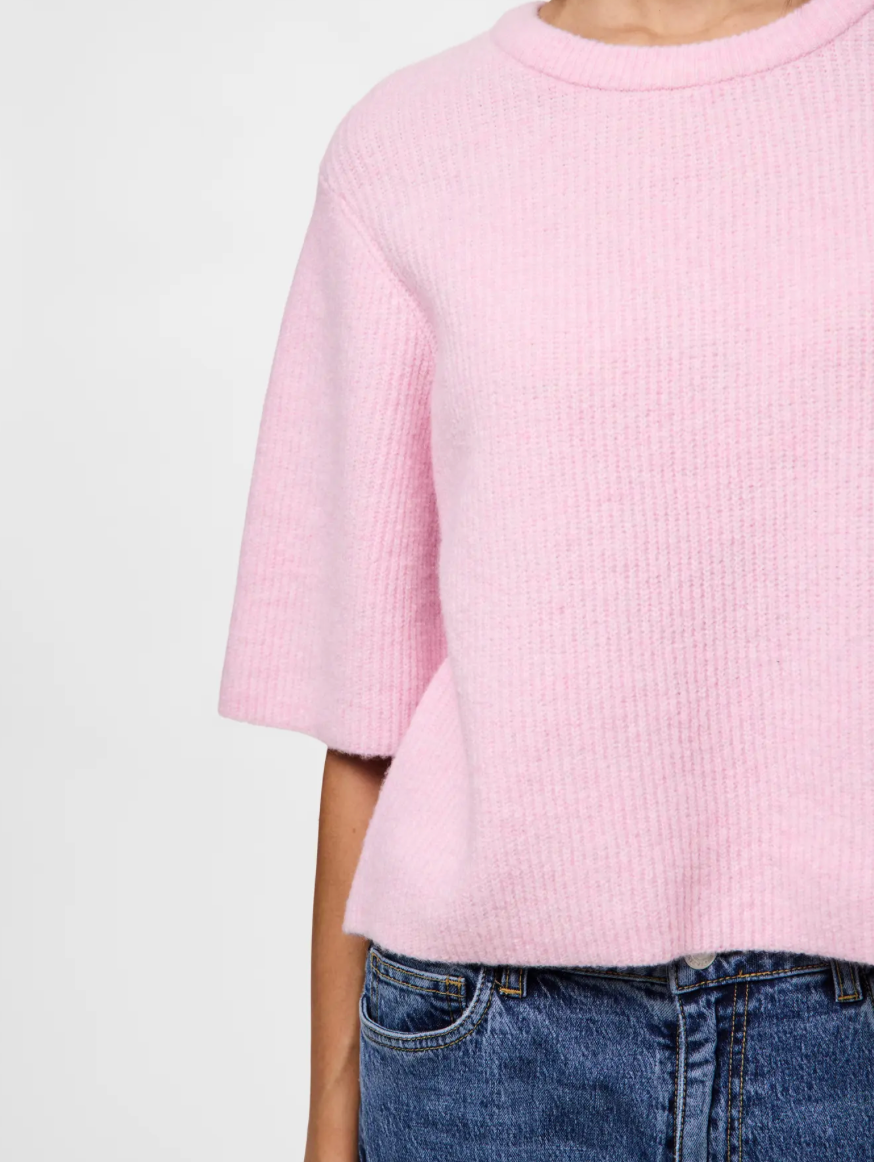 SILLY O NECK T-SHIRT ROSEATE SPOONBILL