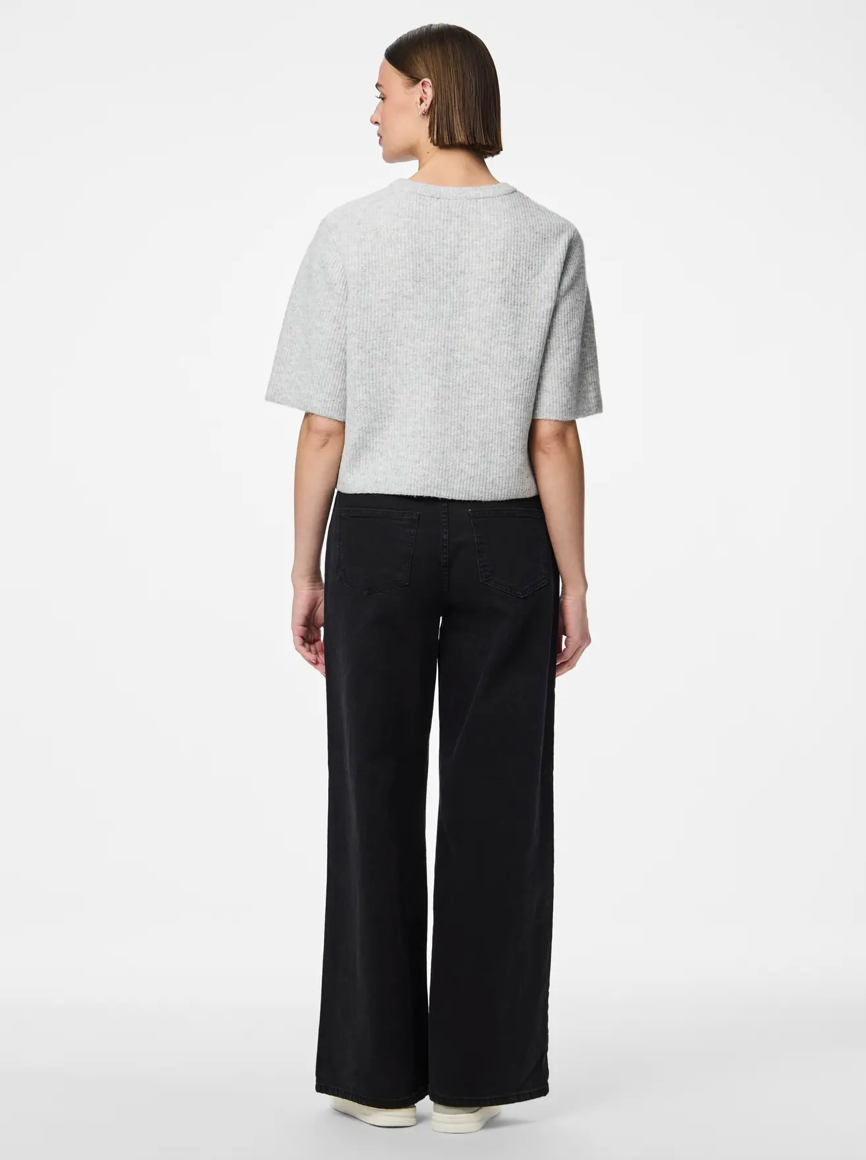 SILLY O NECK T-SHIRT LIGHT GREY
