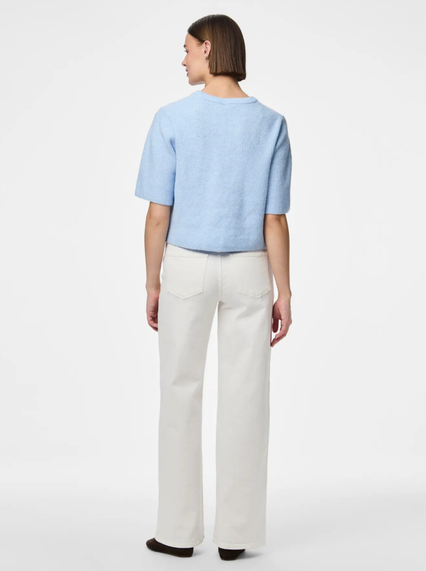 SILLY O NECK T-SHIRT CASHMERE BLUE