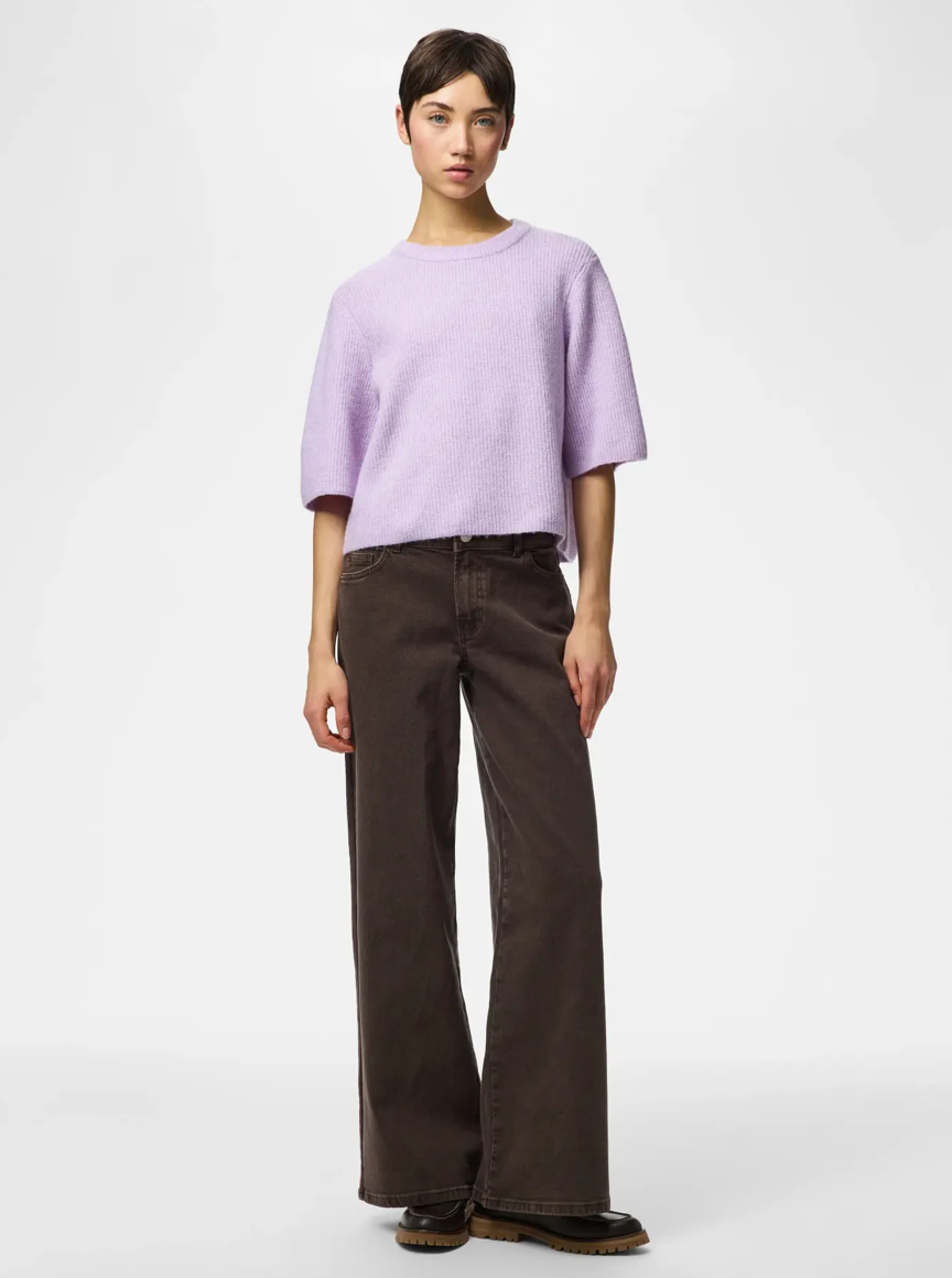 SILLY O NECK T-SHIRT PASTEL LILAC