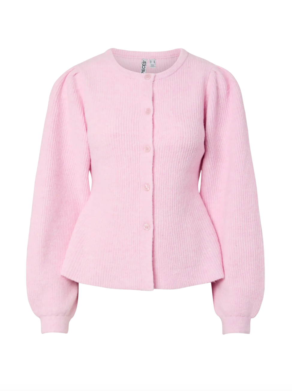 SILLY PUFF SLEEVE CARDIGAN ROSE LS