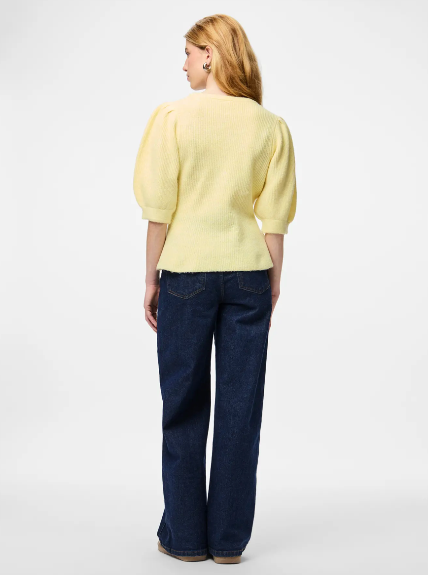 SILLY PUFF SLEEVE CARDIGAN BANANA SS