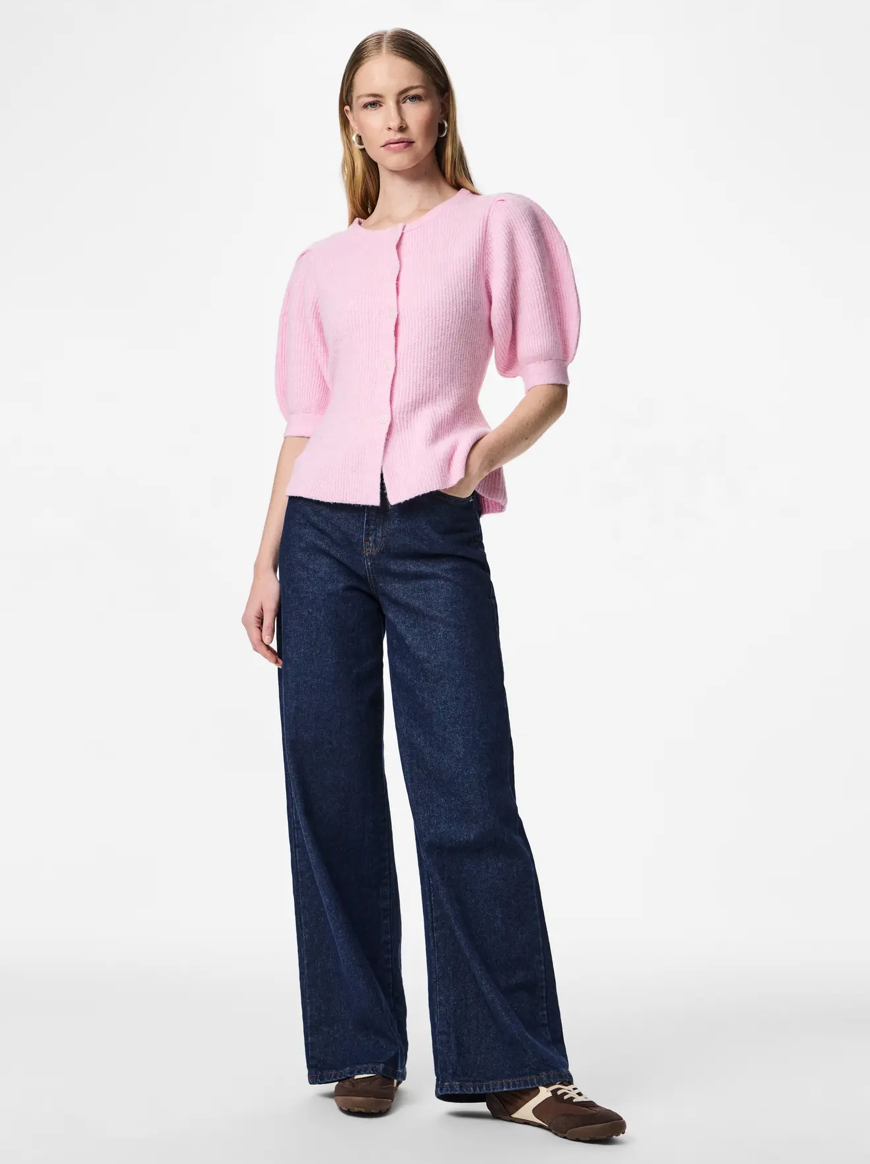 SILLY PUFF SLEEVE CARDIGAN ROSE SS