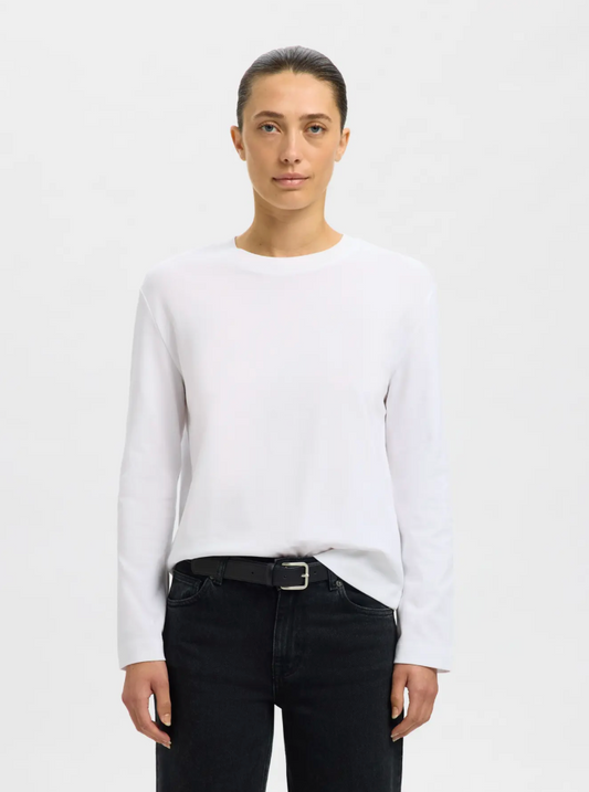 ESSENTIAL BOXY WHITE LS