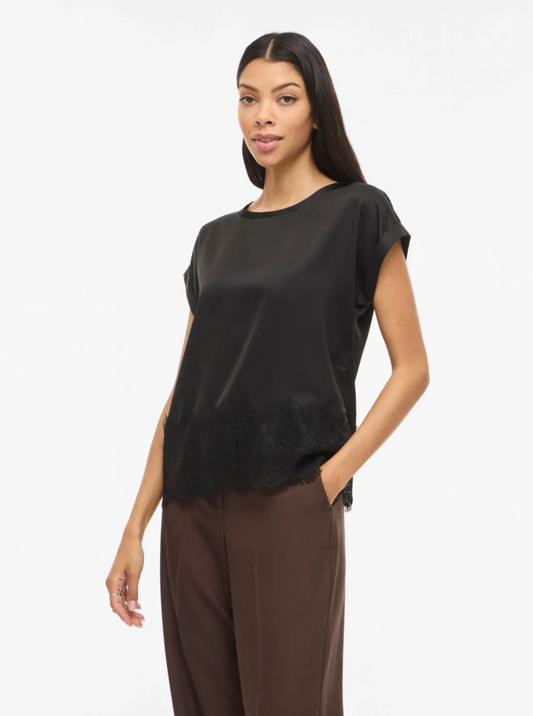 ELLETTE TOP LACE BLACK