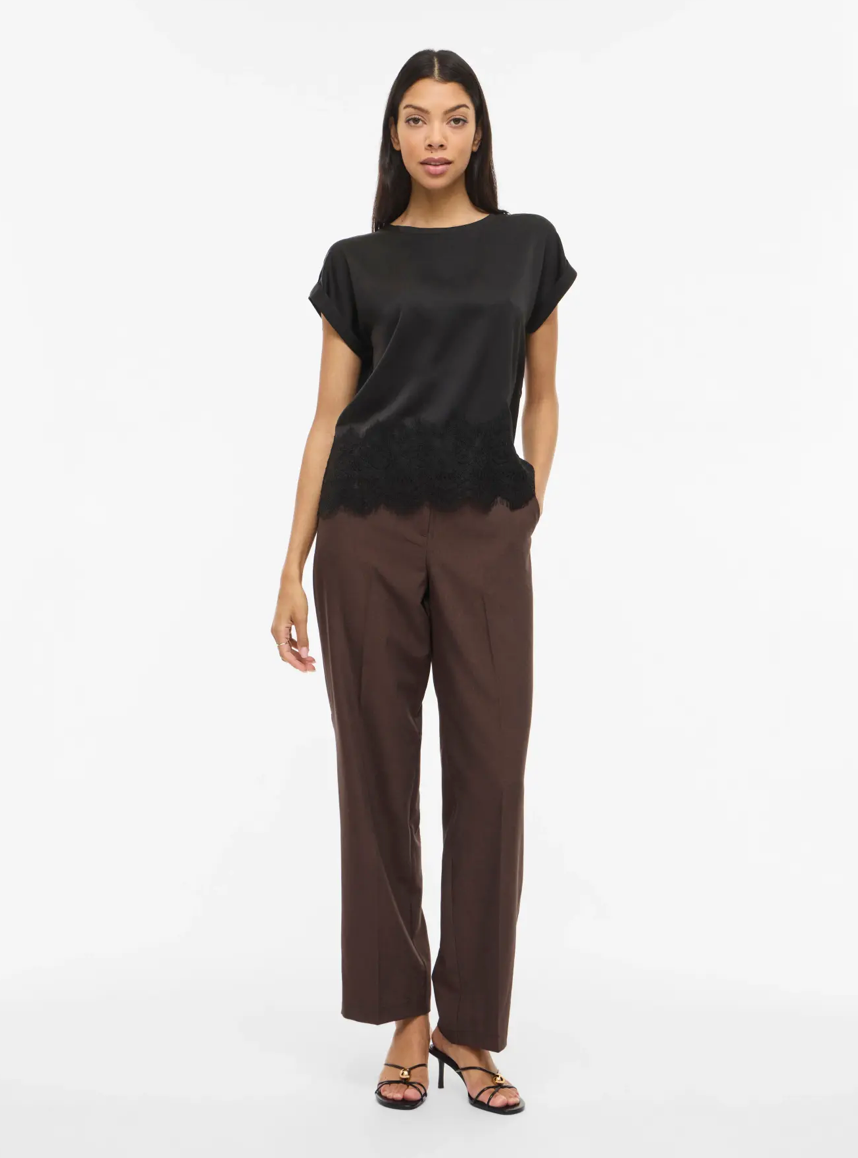 ELLETTE TOP LACE BLACK