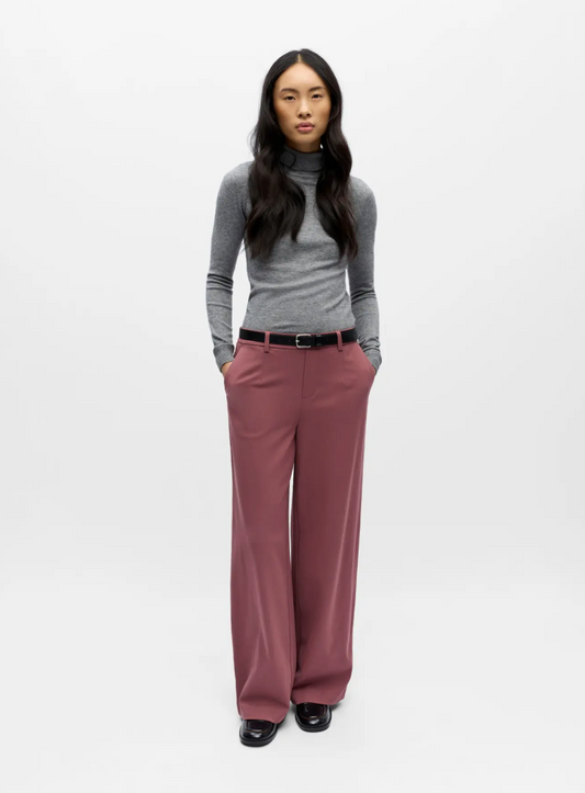 LISA WIDE LEG PANT ROSE BROWN