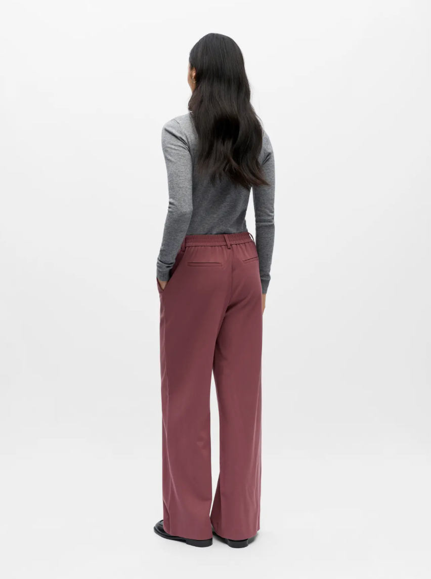 LISA WIDE LEG PANT ROSE BROWN