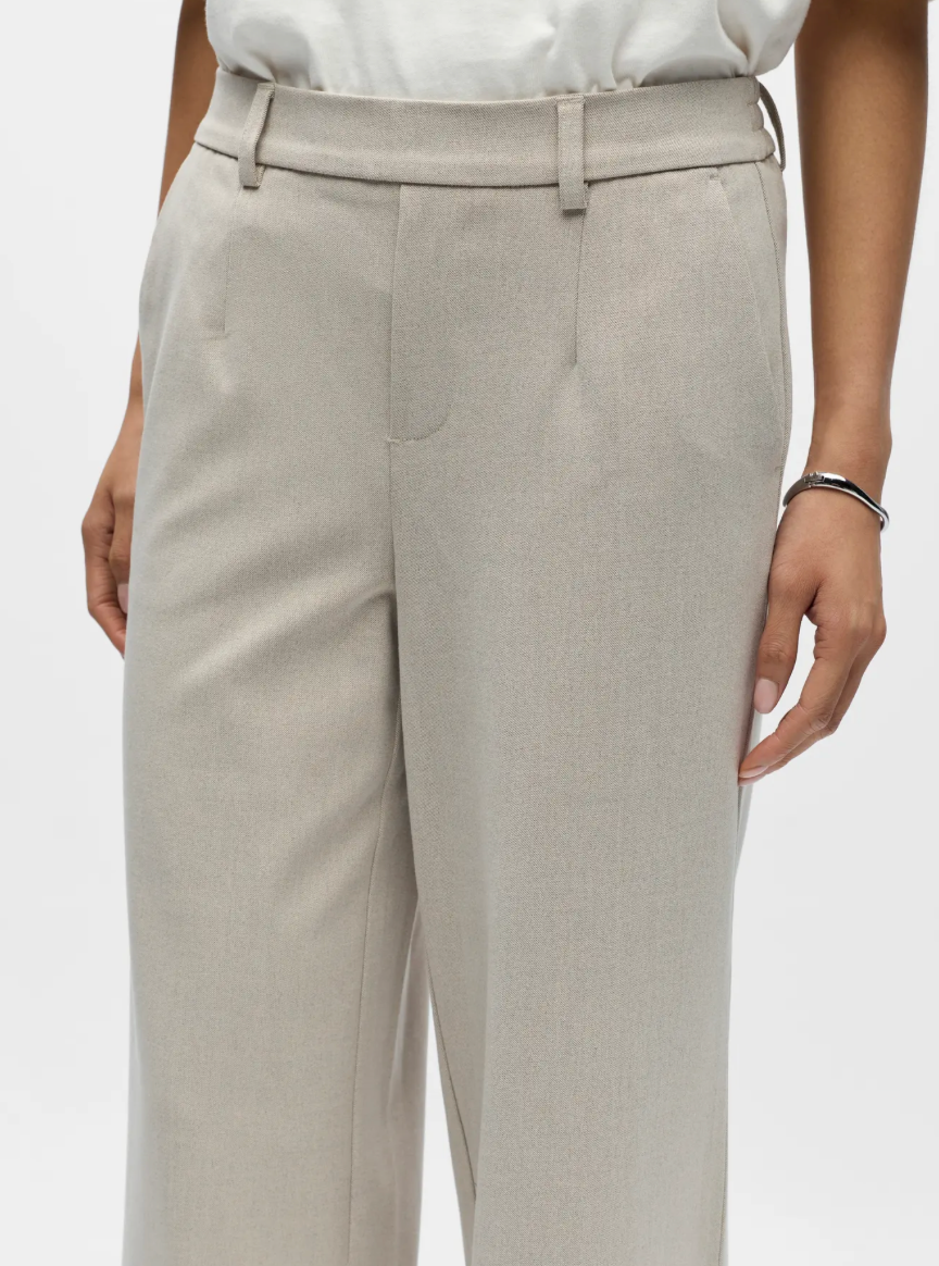 LISA WIDE LEG PANT HUMUS MELANGE