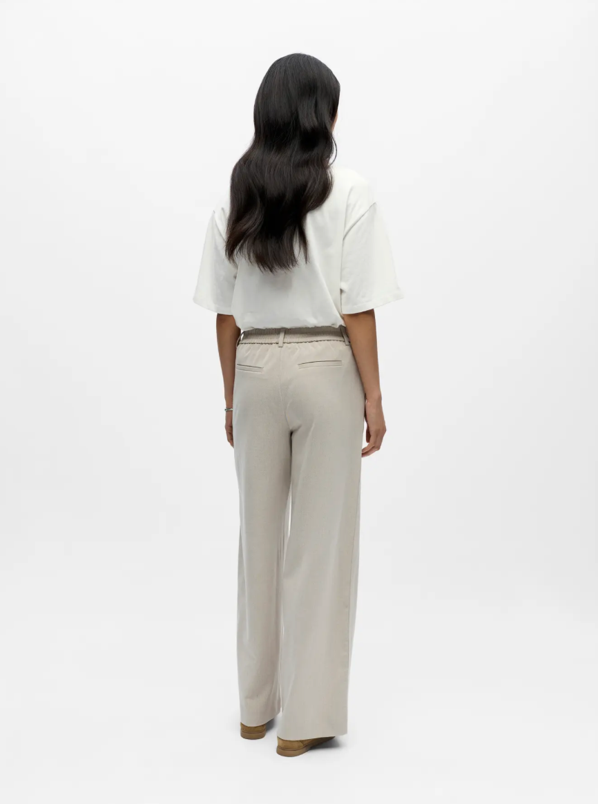 LISA WIDE LEG PANT HUMUS MELANGE