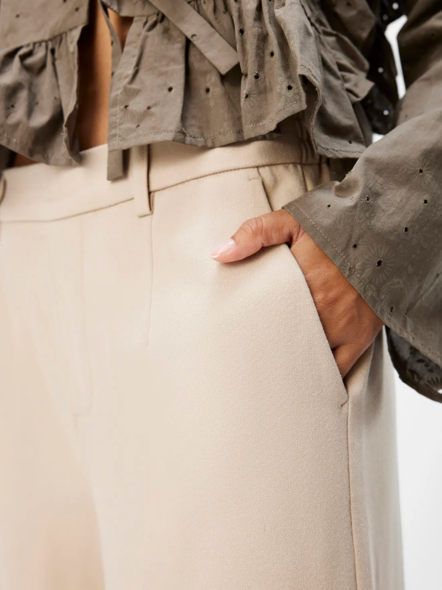 LISA WIDE LEG PANT HUMUS SOLID COL